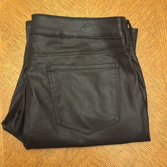 NYDJ Marilyn Straight in Cordovan Coated Brown Size 14 New - Picture 6 of 9